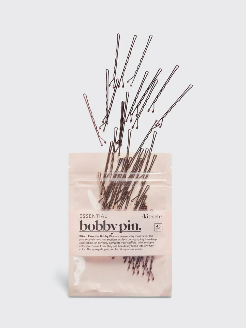 KITSCH 45pc Brown Essential Bobby Pins